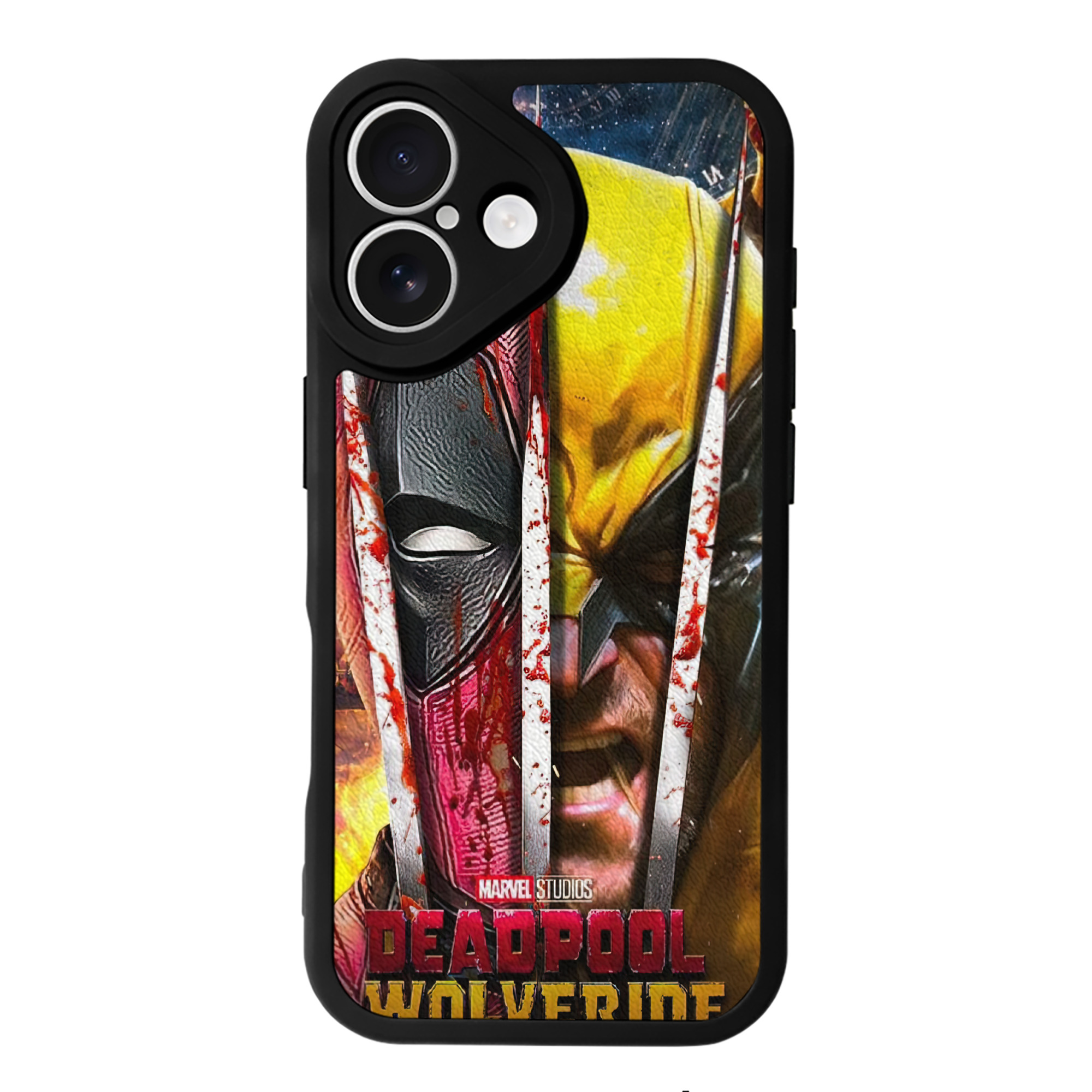 （画像用） Deadpool デッドプール 【iPhone 16シリーズ対応】シリコンスマホケース（レザー調） 材質：シリコン